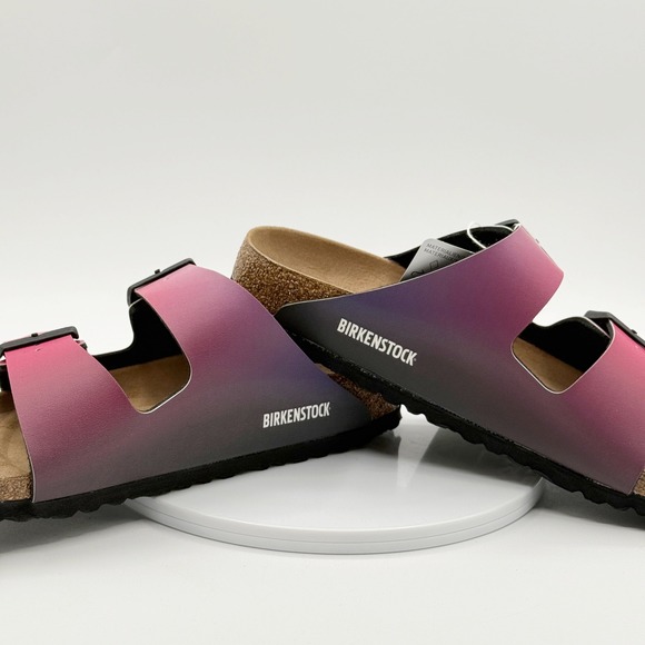 Birkenstock Arizona Vegan Sandals NARROW 39 / 8 Womens Ombre Pink Purple - Picture 8 of 12